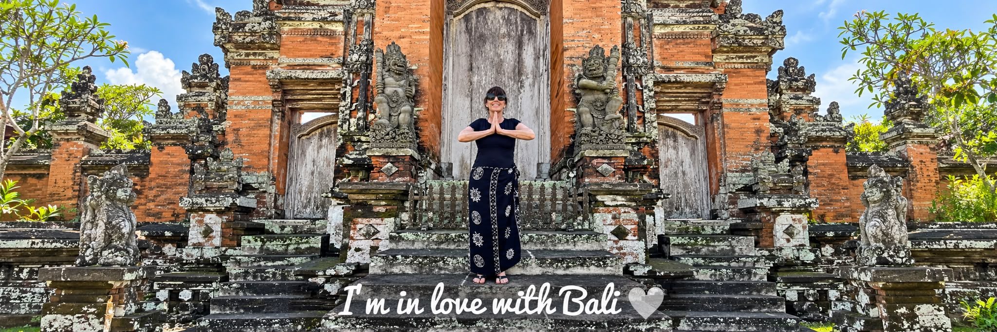 I'm in love with Bali — Grandma Wendy at a Balinese temple